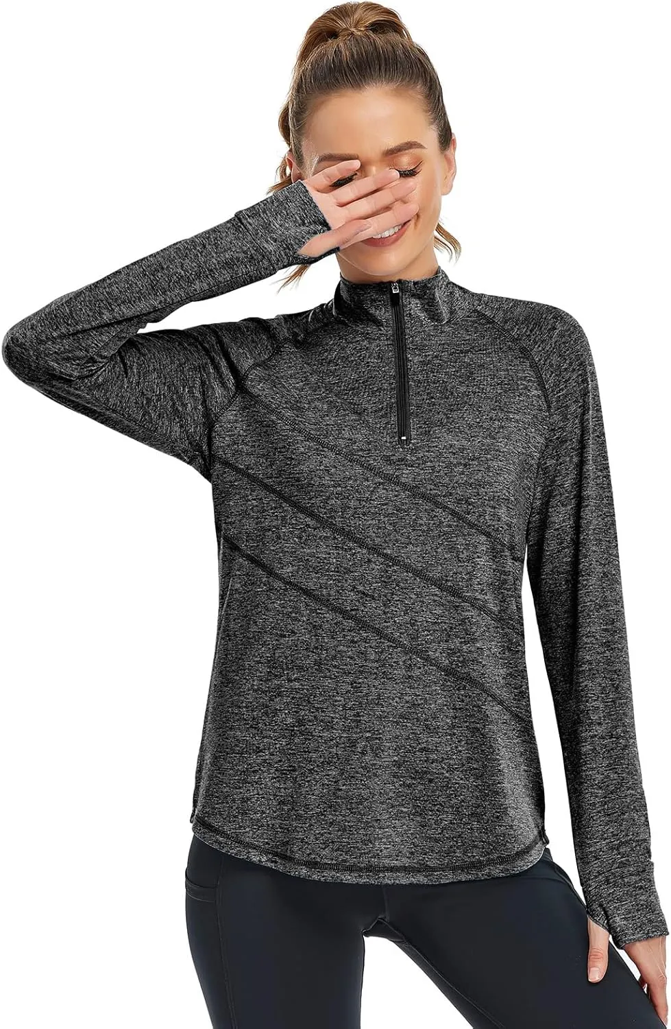 Cucuchy Womens V Neck Golf Polo Shirts Moisture Wicking Sports Workout Tops