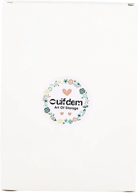 Cuifdem-Jewelry Travel Case with Hand Strap and Monogram, Small Jewelry Box Leather with Mirror, Jewelry Boxes for Women Girls, Jewelry Organizer Travel Gifts (elegant ivory, FW)