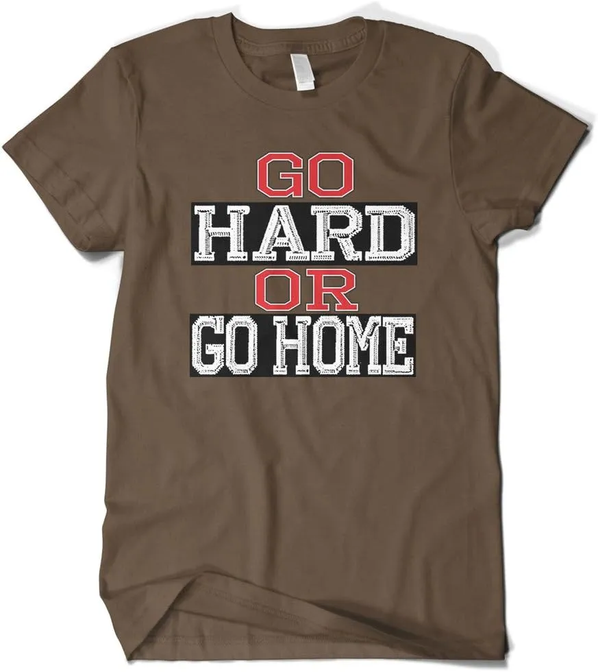 Cybertela Men's Go Hard or Go Home, Funny Workout Gym T-Shirt