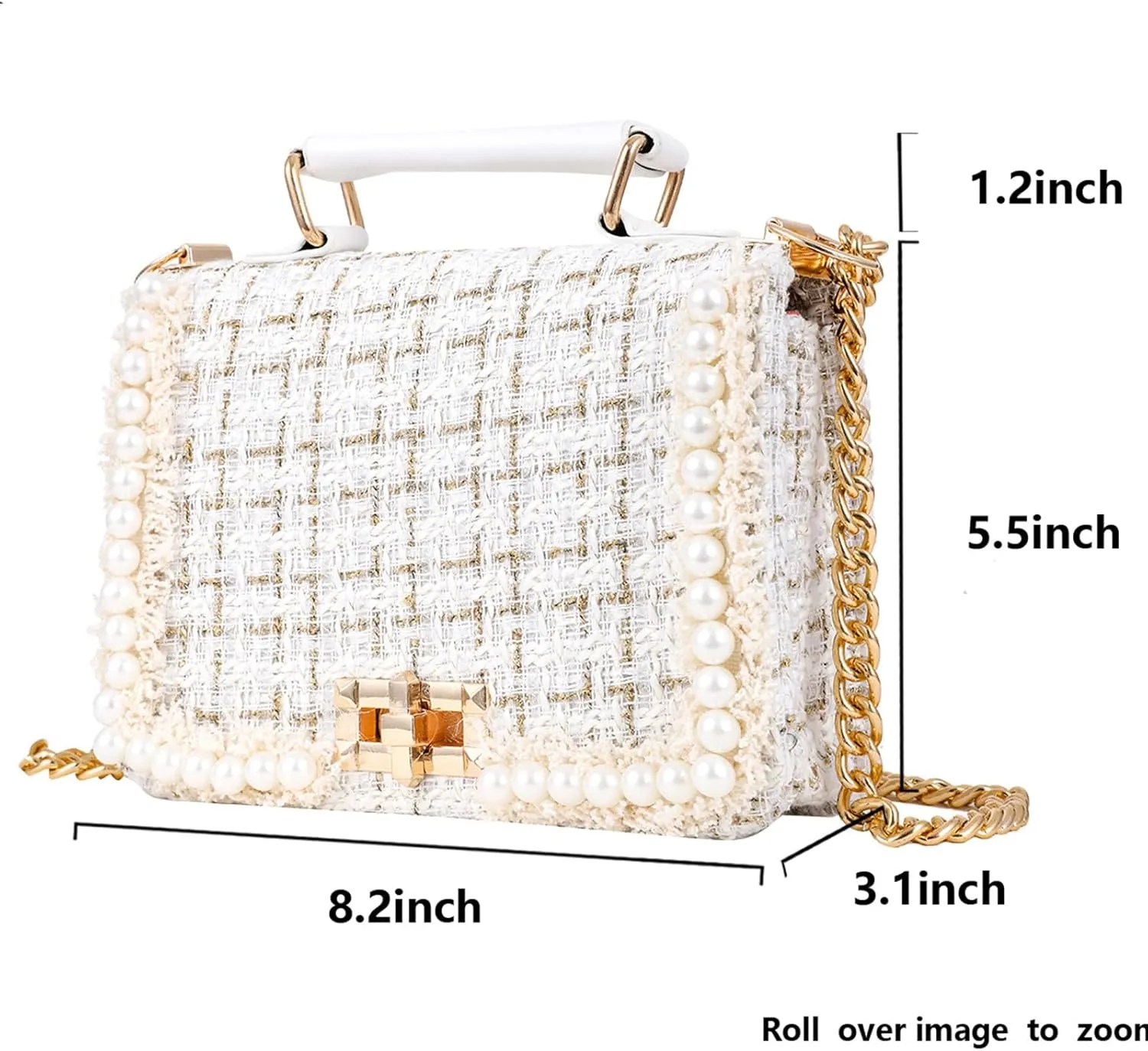 Designer Crossbody Bags for Women Leather Quilted Shoulder Tweed Purses Clucth Small Top Handle Handbag Evening Bags