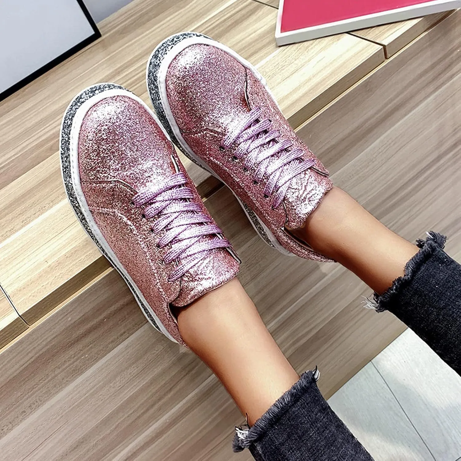 Dress Shoes for Plantar Fasciitis for Women Wide Width Comfy Work Shoes for Women Business Casual Black Shoes Women Dressy Wide Black High Top Sneakers for Women Women Orthopedic Sneakers Walking