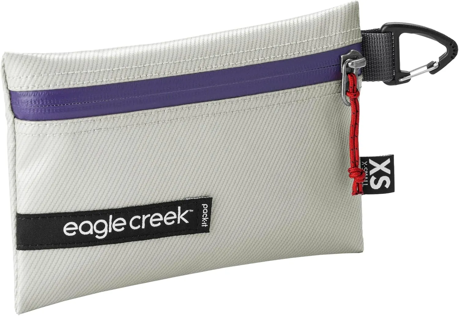 Eagle Creek Pack-It Gear Pouch Protective Travel Bag Organizer for Heavy Tools or Wet Gear - Ultra-Durable Water-Resistant 900D Poly Twill with Secure Zipper, Silver - X-Small