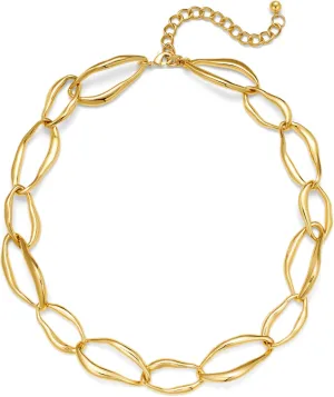 ENSKEEN Gold Necklaces for Women Trendy Chunky Thick Link Chain Choker Necklace Adjustable Gold Statement Necklaces