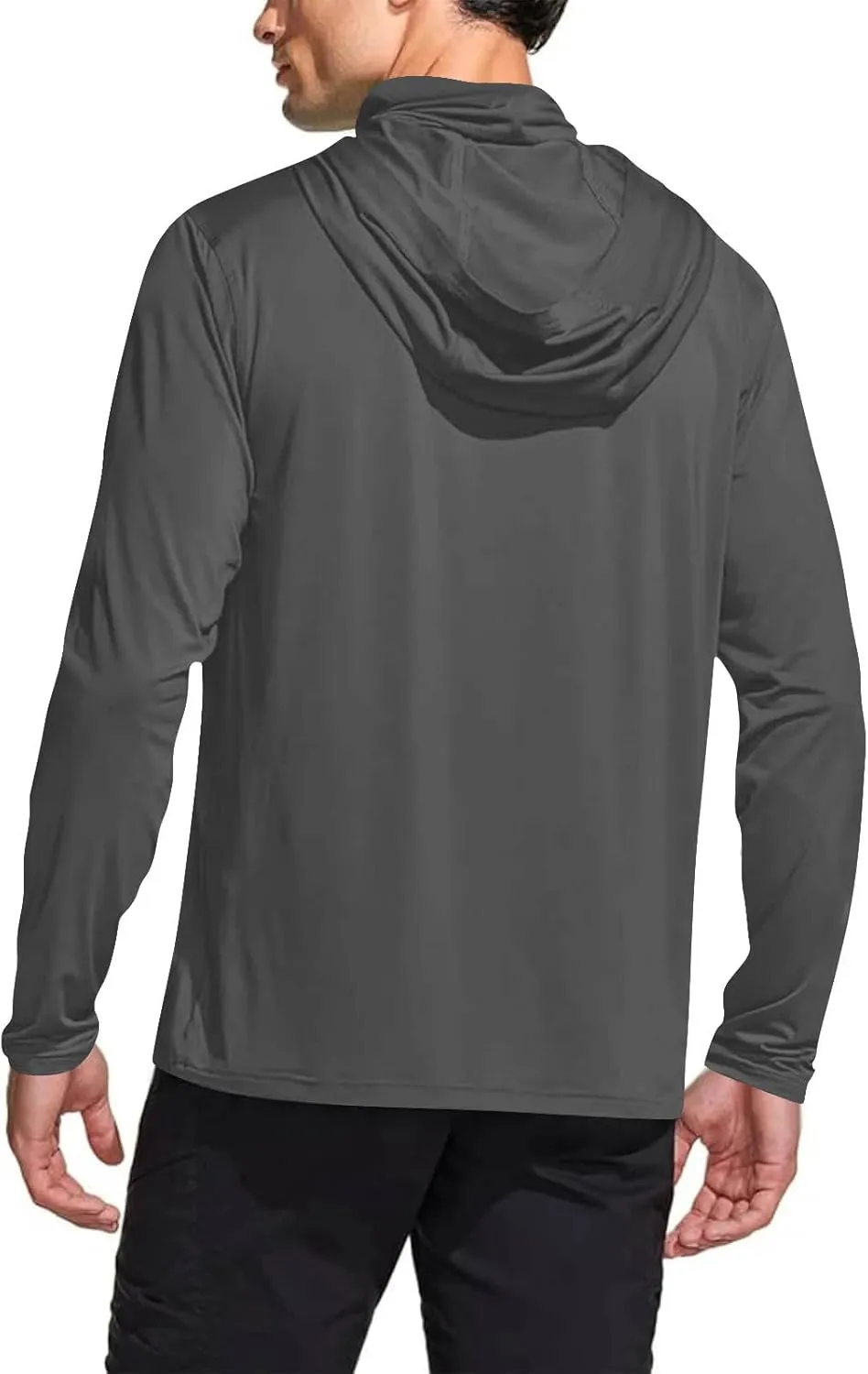 Fishing Hoodies for Men with Face Mask Sun Protection Hiking Hoodie Shirt Upf 50  Long Sleeve T-Shirts Lightweight M-3XL
