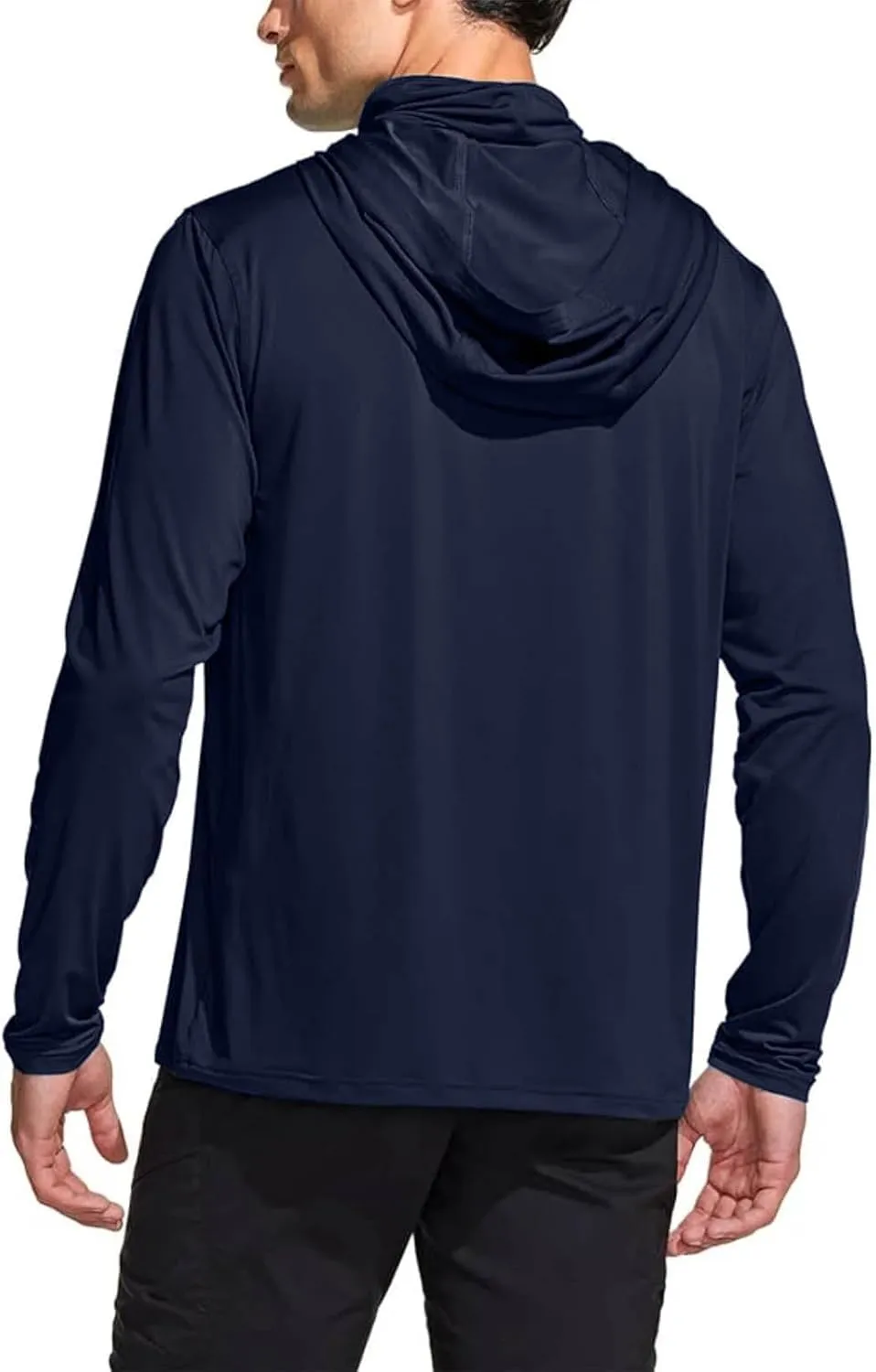 Fishing Hoodies for Men with Face Mask Sun Protection Hiking Hoodie Shirt Upf 50  Long Sleeve T-Shirts Lightweight M-3XL