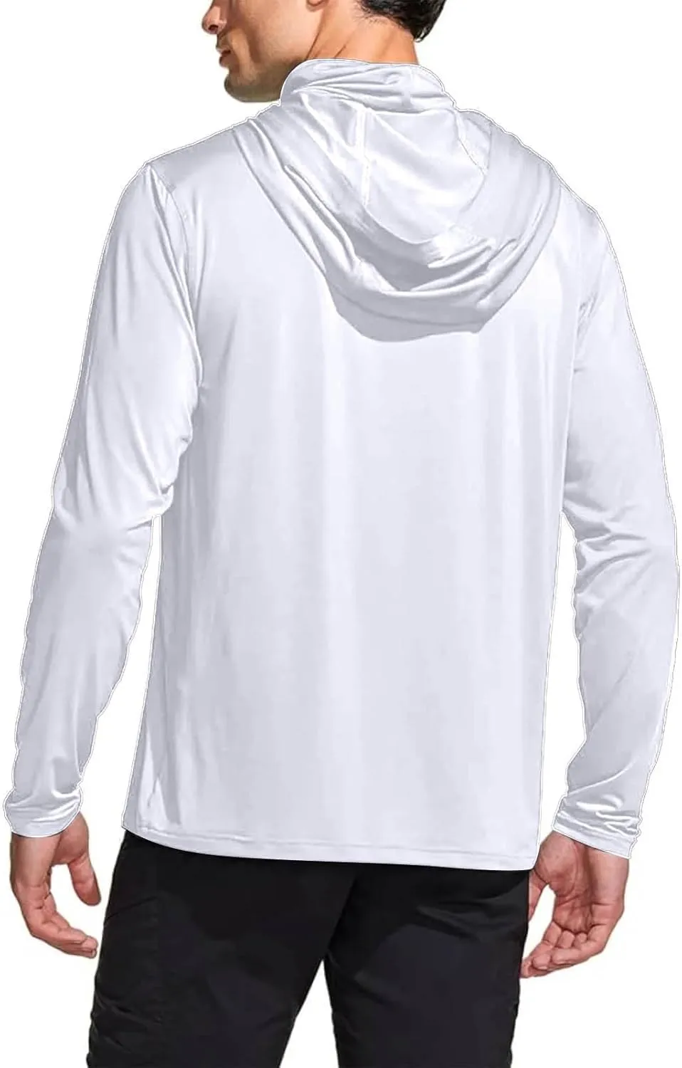 Fishing Hoodies for Men with Face Mask Sun Protection Hiking Hoodie Shirt Upf 50  Long Sleeve T-Shirts Lightweight M-3XL