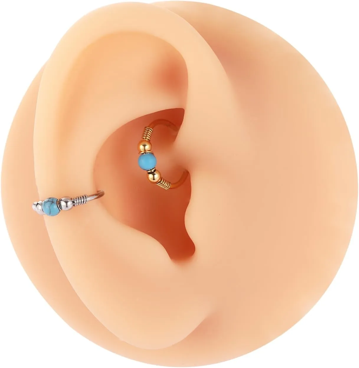 GAGABODY Conch Piercing Jewelry 20g 18g Septum Jewelry Conch Jewelry Daith Earrings Surgical Steel Clicker Hoop Opal Lip Rings with CZ Helix Rook Cartilage Piercing Jewelry