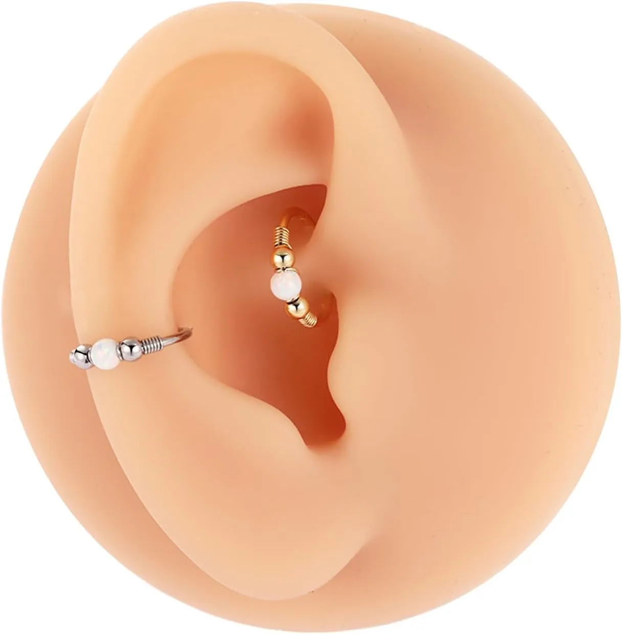 GAGABODY Conch Piercing Jewelry 20g 18g Septum Jewelry Conch Jewelry Daith Earrings Surgical Steel Clicker Hoop Opal Lip Rings with CZ Helix Rook Cartilage Piercing Jewelry