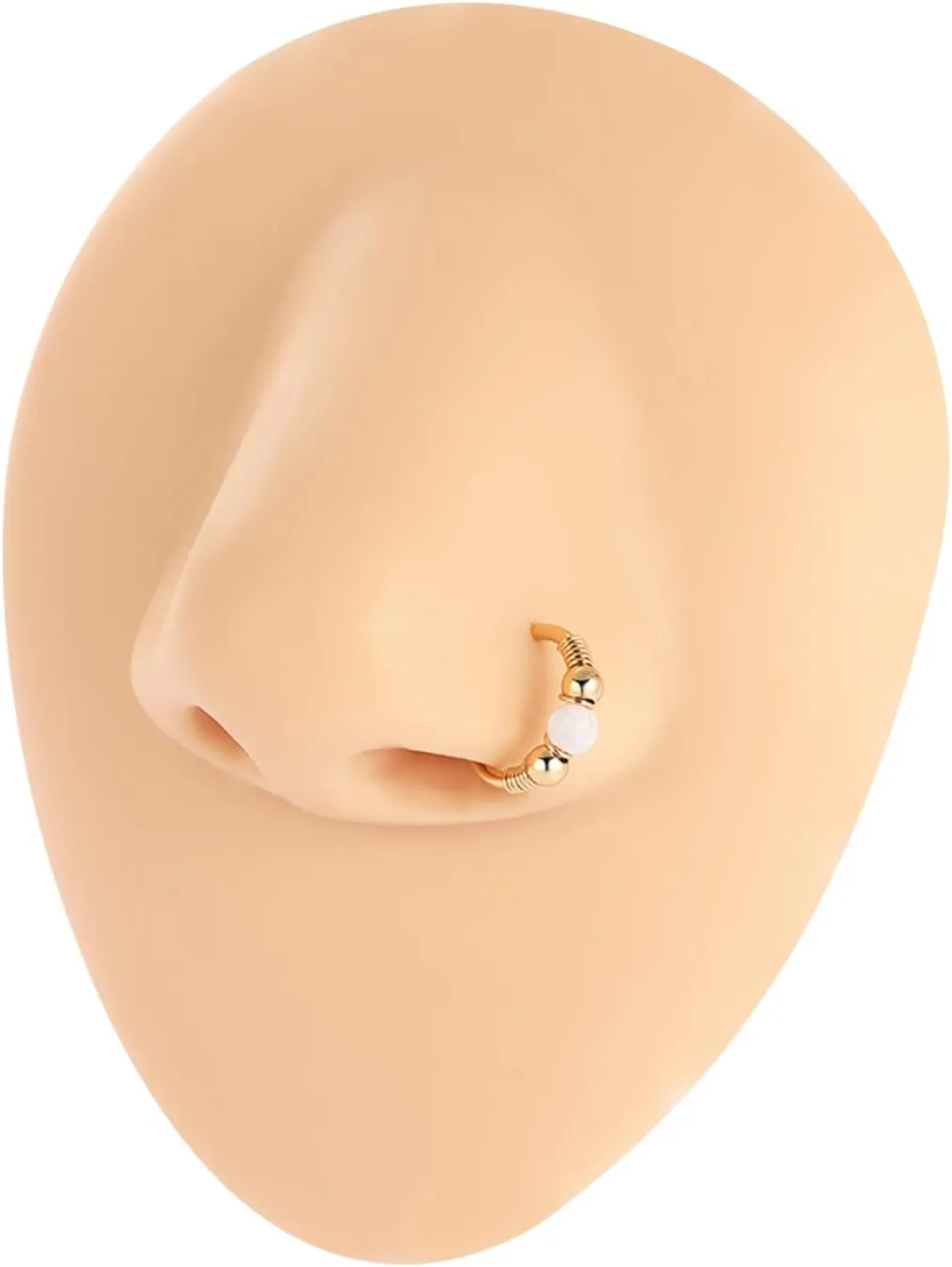 GAGABODY Conch Piercing Jewelry 20g 18g Septum Jewelry Conch Jewelry Daith Earrings Surgical Steel Clicker Hoop Opal Lip Rings with CZ Helix Rook Cartilage Piercing Jewelry
