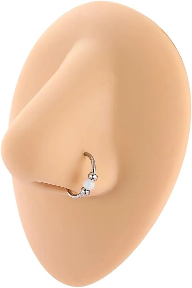 GAGABODY Conch Piercing Jewelry 20g 18g Septum Jewelry Conch Jewelry Daith Earrings Surgical Steel Clicker Hoop Opal Lip Rings with CZ Helix Rook Cartilage Piercing Jewelry