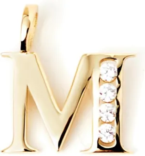 Gelin 14K Gold Initial Charm for Women | Alphabet Letter Pendants, A-Z, All Letters, CZ