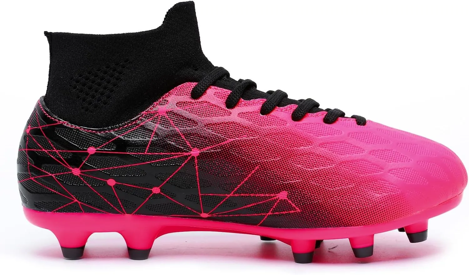 Hanani Boys Girls Soccer Cleats for Kids Football Shoes High Top Training Youth Football Cleats Outdoor/Indoor Athletic Turf Shoes