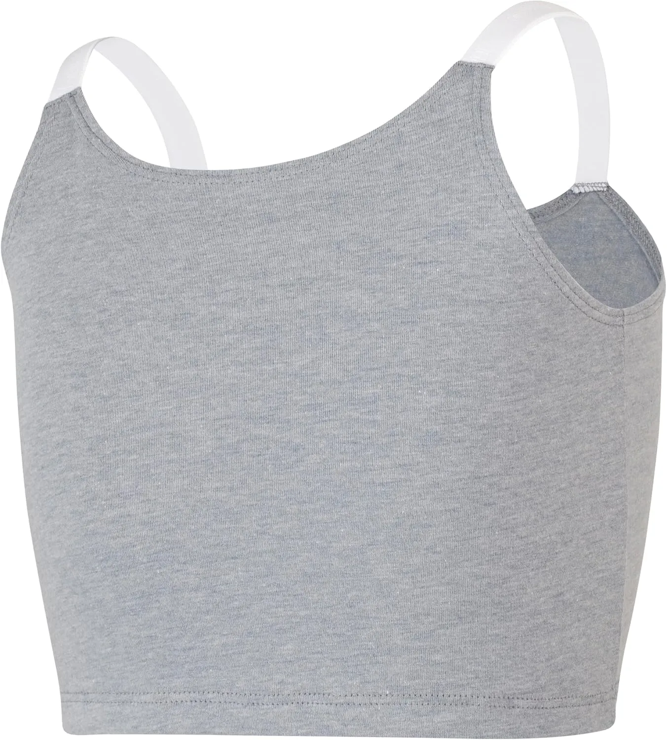 Hanes Girls' Originals Crop Cami Pack, Moisture Wicking Cotton Blend Tank, 5-Pack
