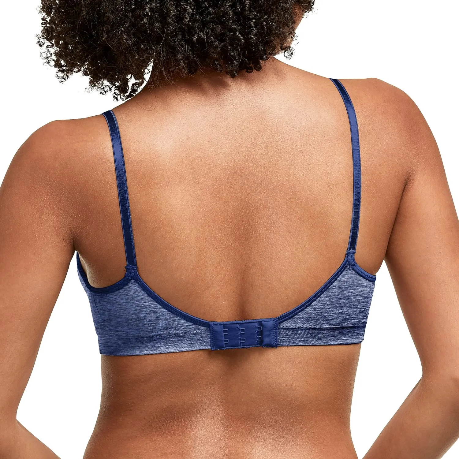 Hanes Women's Wireless T-shirt Bra, Moisture-wicking Convertible Smoothing Bra, Full-coverage