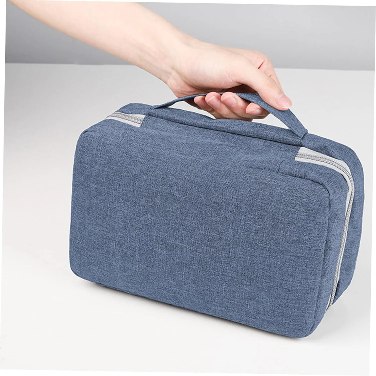 Hemoton Travel Bag for Men Zipper Multi-compartment Toiletry Cosmetics Bag Hanging