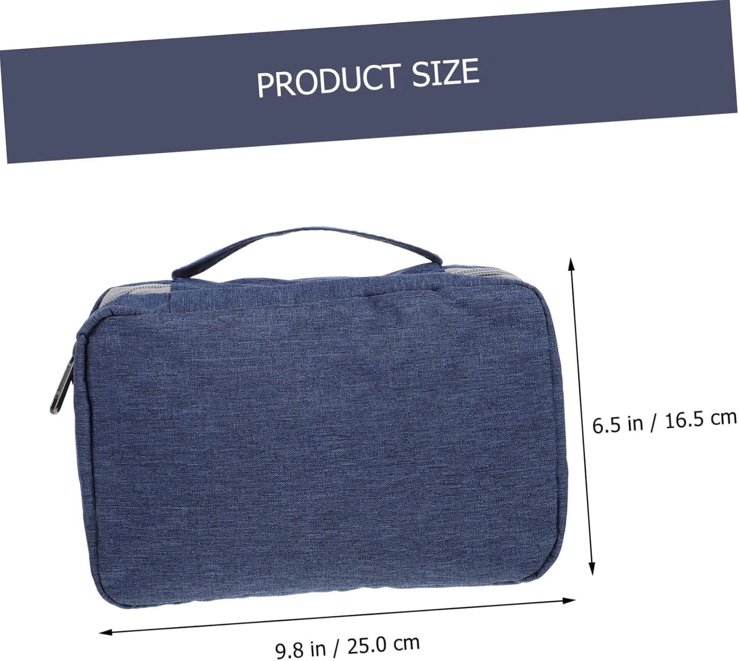 Hemoton Travel Bag for Men Zipper Multi-compartment Toiletry Cosmetics Bag Hanging