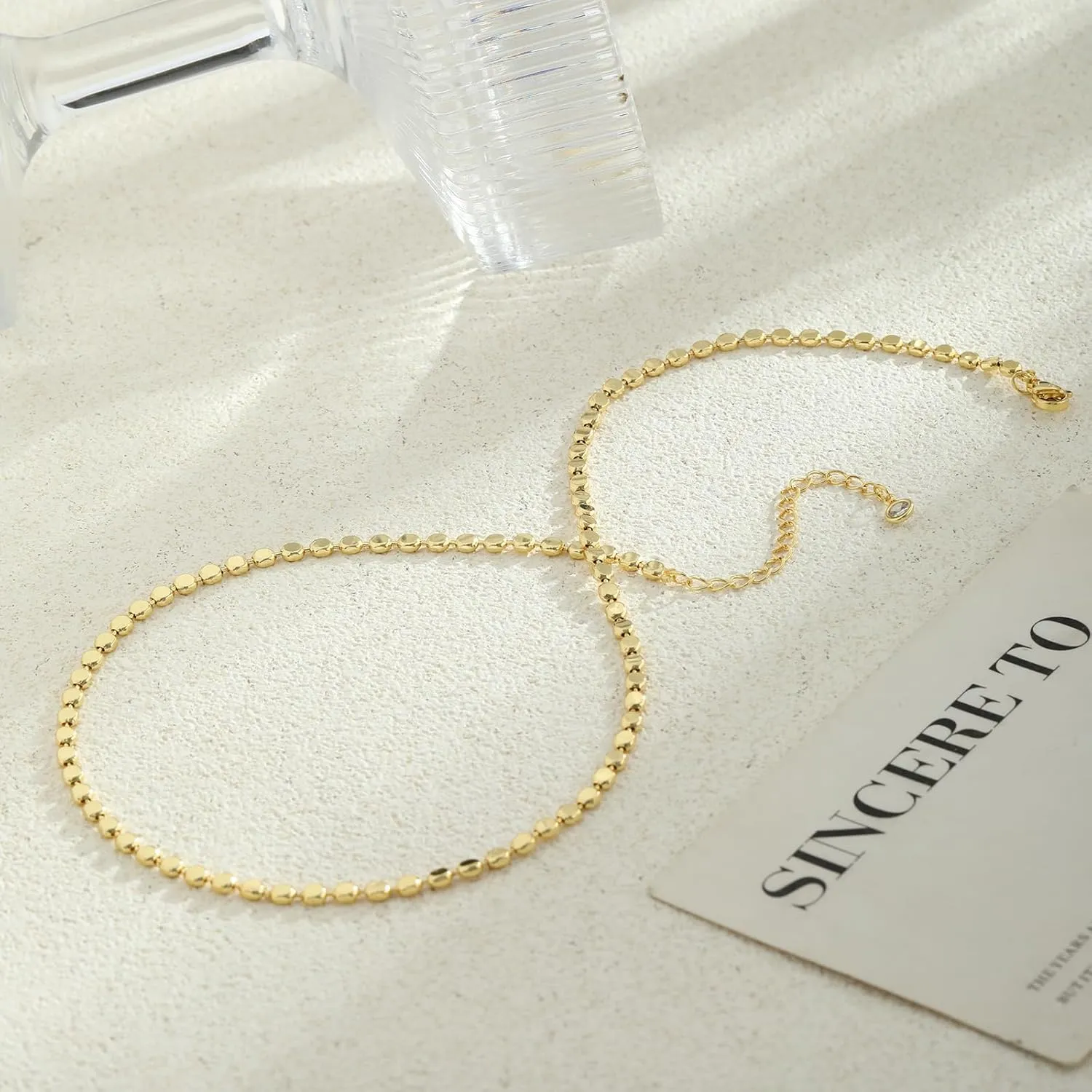 Hothty Gold Layered Necklaces for Women,Waterproof Choker Necklace Seashell Pearl Beach Necklaces Set Fashion Jewelry Gift