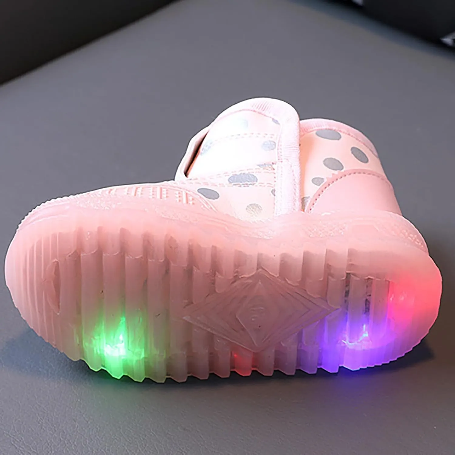 Infant Boys Girls Thicken High Top Luminous Sneakers Fleece Plush Soft Lightweight Light Up Toddler Shoes Girls Size 6