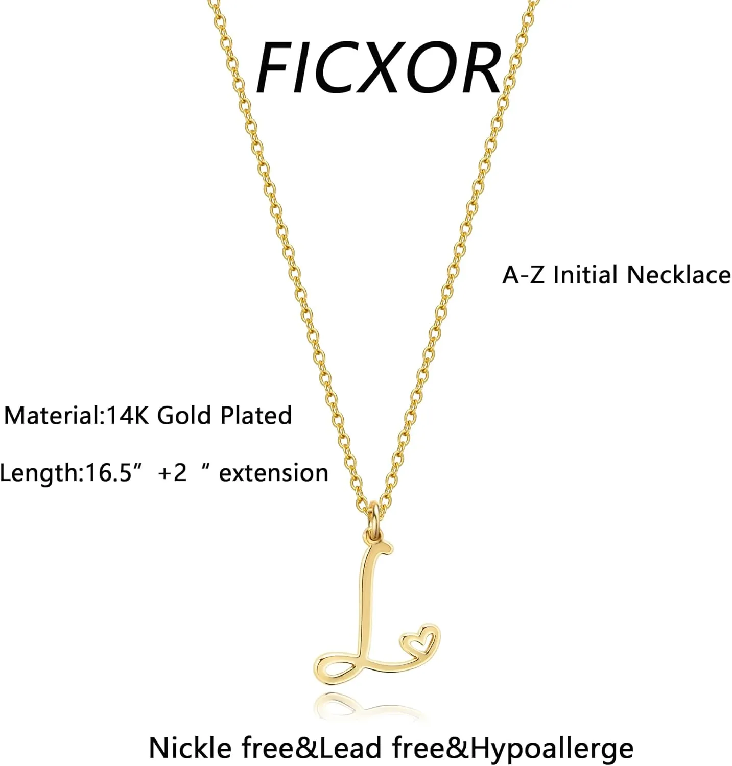 Initial Necklaces for Women, Dainty Gold Letter Pendant Necklace 14K Gold Plated Name Necklace Cute Initial Necklaces Personalized Monogram Choker Necklaces for Women Trendy Gold Jewelry Gifts