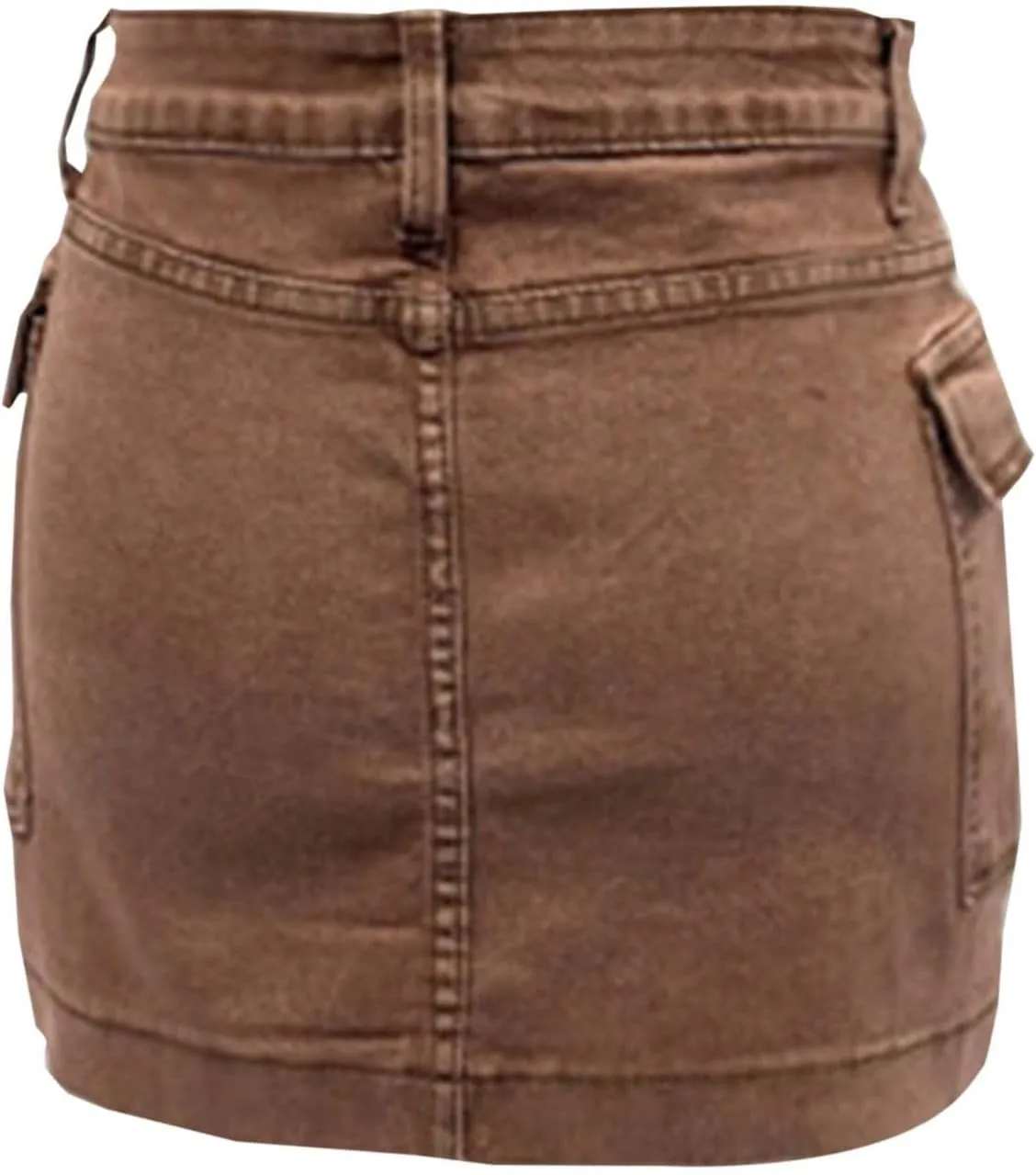 Jean Skirts for Women A-Line High Waisted Summer Casual Cargo Skirts Trendy Going Out Mini Skirts with Pockets