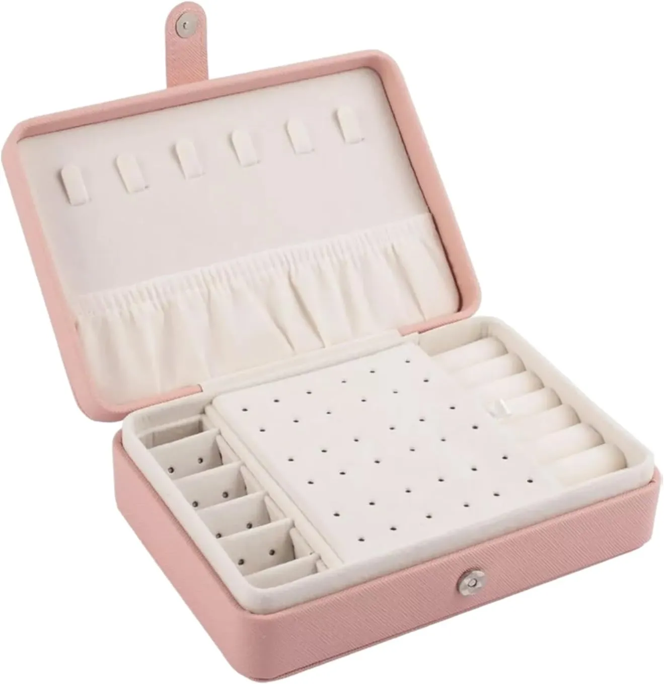 Jewelry Box for Girls,2 Layers Portable PU Leather Jewelry Organizer with Removable Tray,Jewelry Travel Case,Personalized Jewelry Box for Necklace Earring Bracelets Christmas Gifts Ring