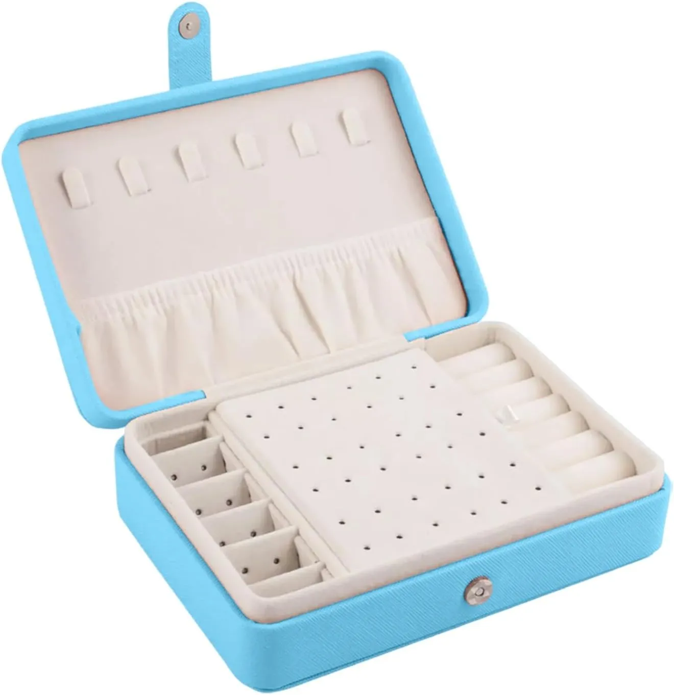 Jewelry Boxes for Women,2-Layer Portable PU Leather Jewelry Organizer with Removable Tray,Jewelry Storage,Personalized Jewelry Box for Earring Christmas Gifts Ring Bracelets Necklace