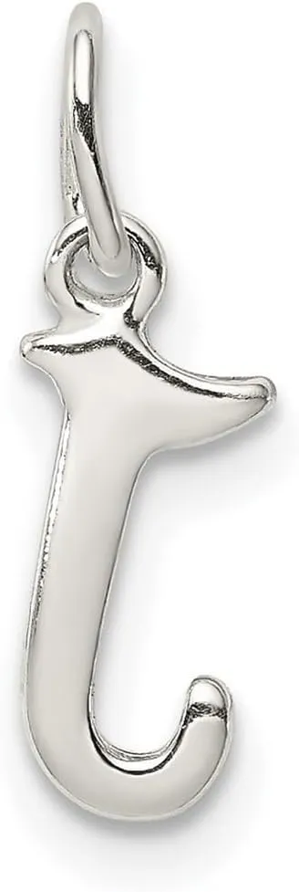 JewelryWeb 925 Sterling Silver Solid Polished Letter Name Personalized Monogram Initial Pendant Necklace 13x8mm Wide-Pendant for Women