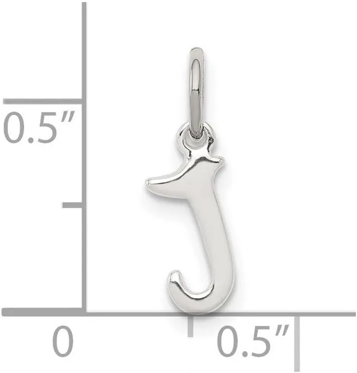 JewelryWeb 925 Sterling Silver Solid Polished Letter Name Personalized Monogram Initial Pendant Necklace 13x8mm Wide-Pendant for Women