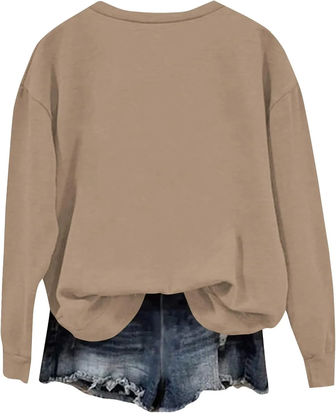 Ladies Long Sleeve Trendy Sweatshirt Dressy Crewneck Tee Casual Fashion Wing Print Tshirt Fall Pollover Trendy Tops