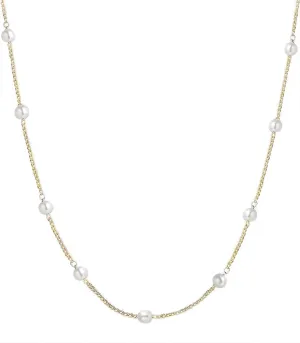 Layered Pearl Necklaces for Women 18K Gold Plated Dainty Pearl Choker Necklaces Trendy Jewelry Gifts for Women.