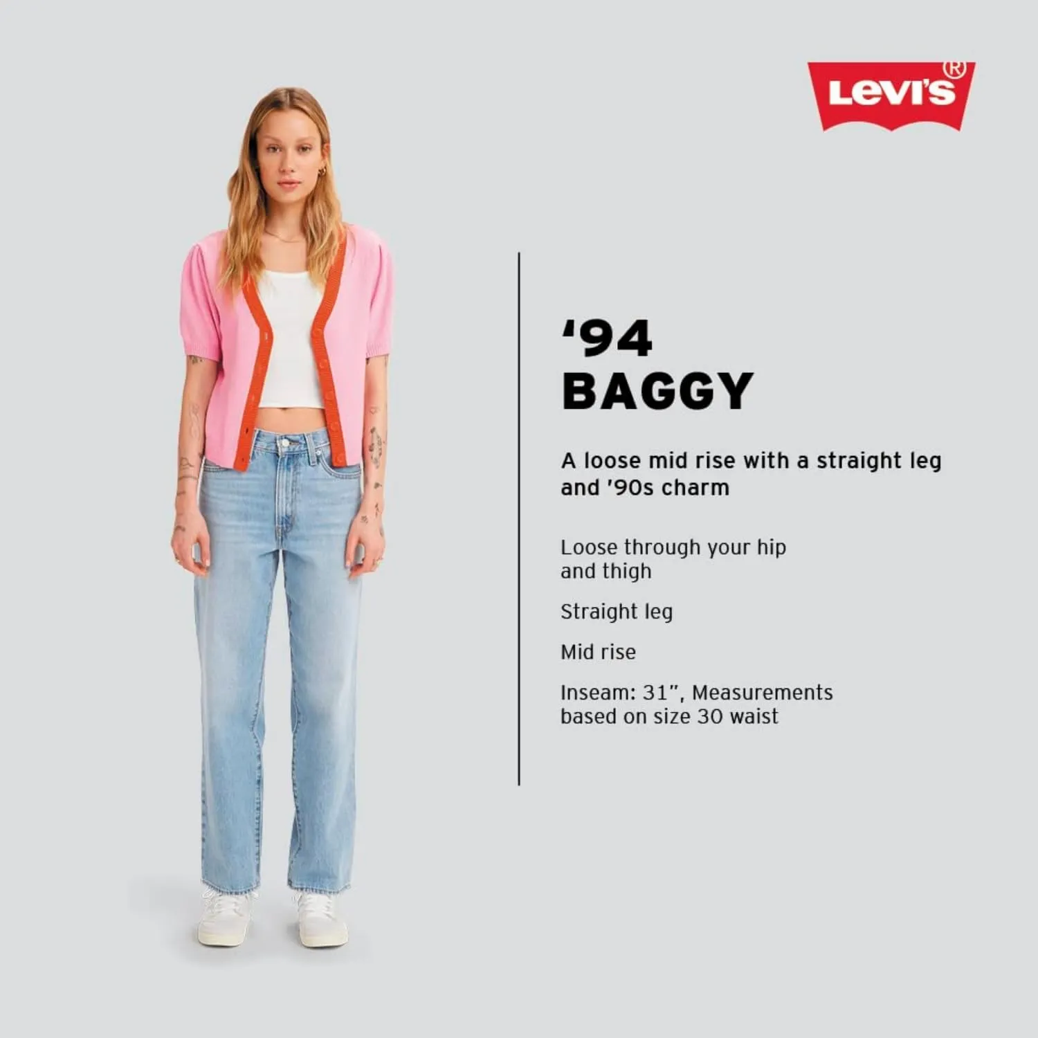 Levi's Women's 94 Baggy Jeans (Also Available in Plus)