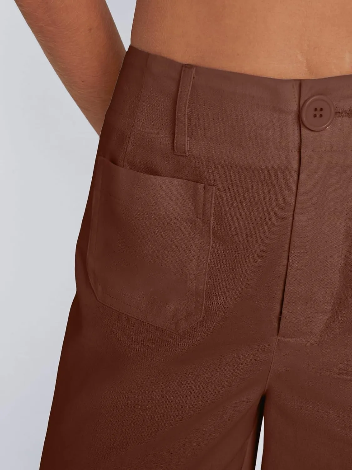 LILLUSORY Womens Linen Pants Lightweight Summer Wide Leg Cropped Capris Pants