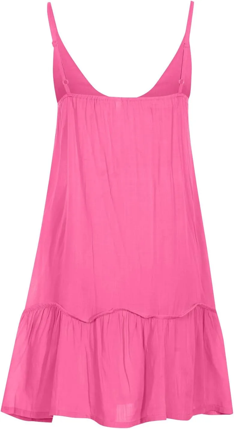 Linen Dresses for Women 2024 Casual Plus Size V Neck Solid Color Slip Dress Trendy Summer Vacation Flowy Dress