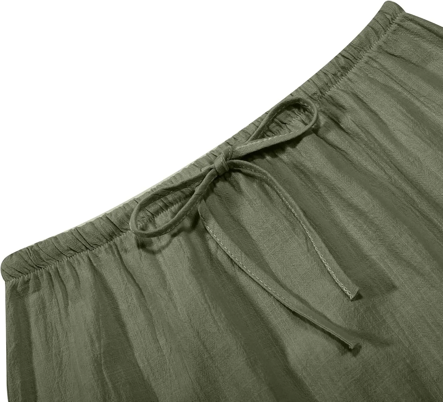 Linen Maxi Skirts for Women Trendy Summer Comfy Drawstring Waist A Line Skirts 2025 Vacation Boho Long Flowy Skirts