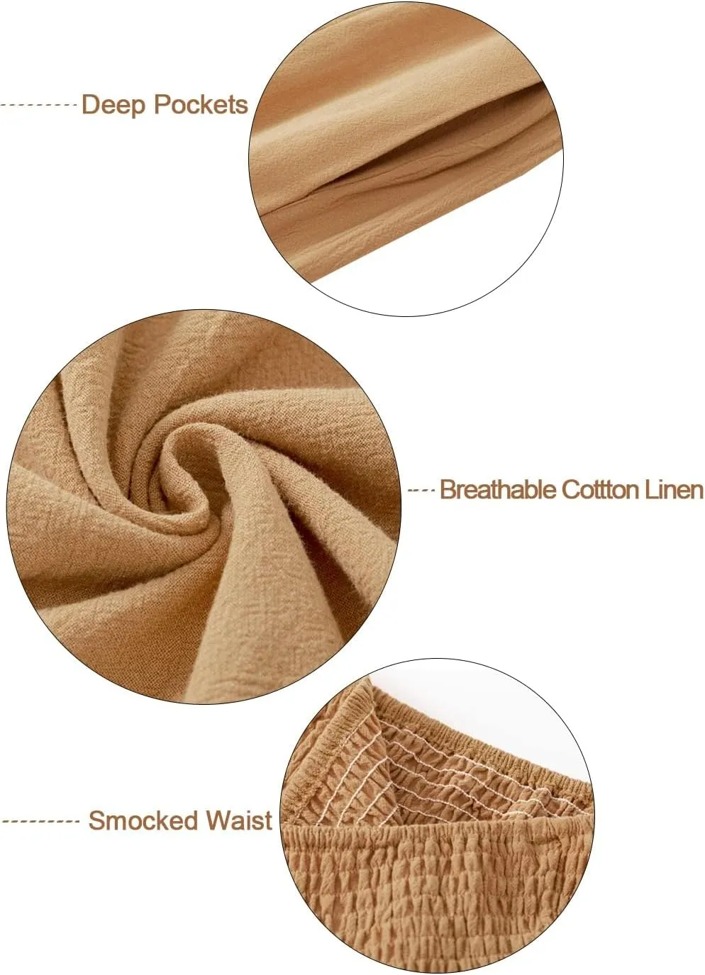 LOAIHA Cotton Linen Pants Women Summer High Waisted Wide Leg Pants Palazzo Pants for Women Trousers Pants for Women