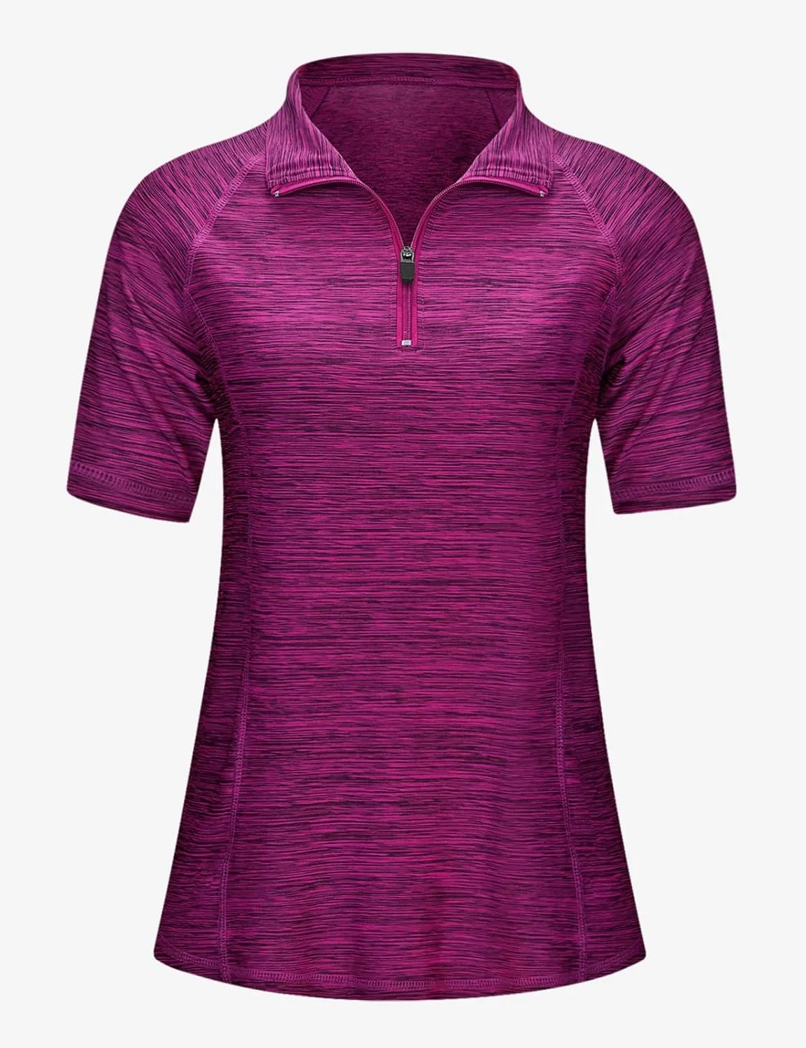 LURANEE Women's Short Sleeve Moisture Wicking Athletic Shirts Quarter Zip Pullover
