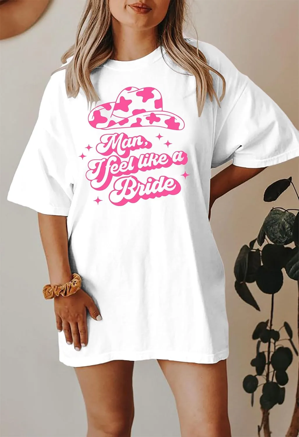 Man I Feel Like A Bride Shirt Women Bacheloreette Party Tshirts Oversized Wedding Vacation Tops