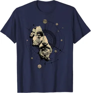 Marcus Aurelius Greek Key Print Stoic Design Marcus Aurelius T-Shirt