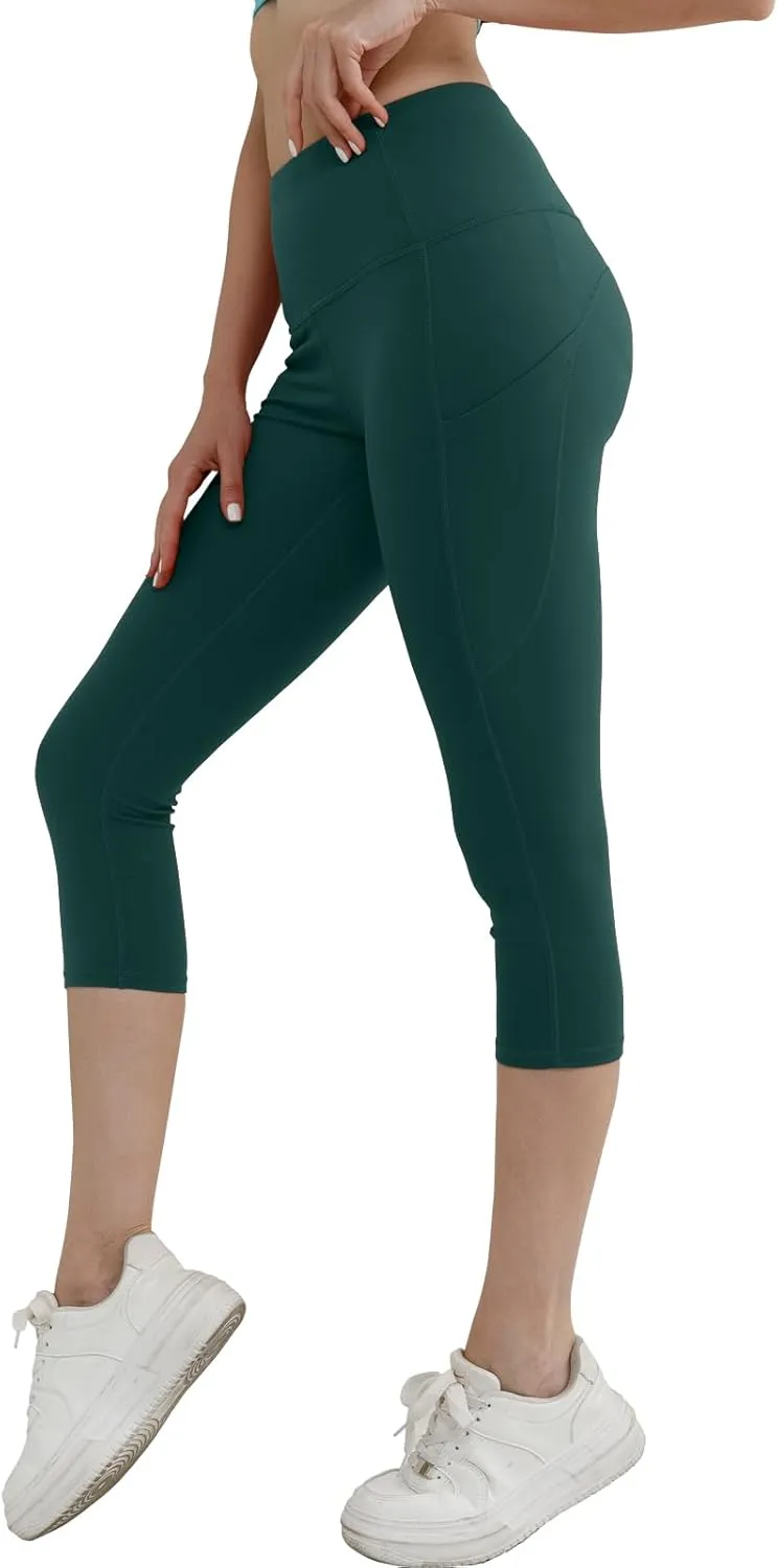 Match Womens High Waisted Active Yoga Pants with Pockets Tummy Control Workout Buttery Soft Leggings