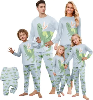 Matching Family Easter Outfits Mommy and Me Easter Pjs Holiday Cute Bunny Graphic 2 Piece Family Matching Outfits