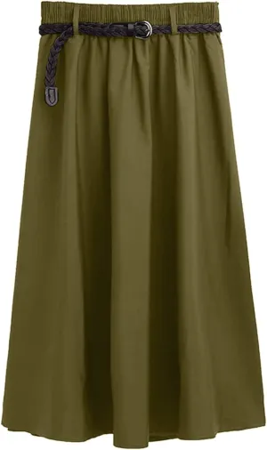 Maxi Skirts Womens Fashion High Waist Long Skirts Bohemian Skirts Womens Ankle Length Skirts Plus Size Pleated Skirts
