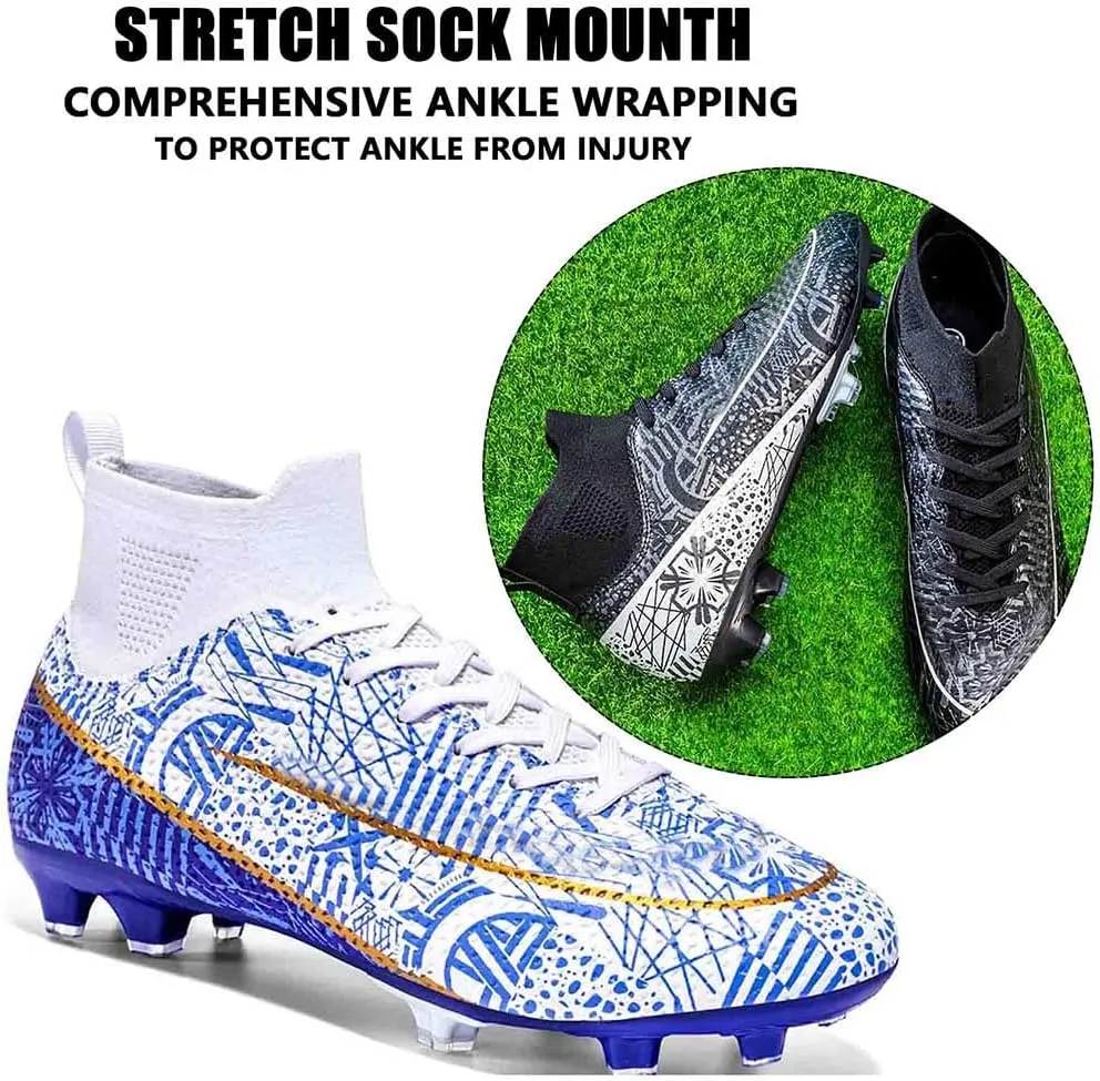MEBAMY Soccer Cleats for Mens Womens, Indoor Soccer Shoes Unisex Youth Students Running Training Non-Slip Football Cleats Shoes