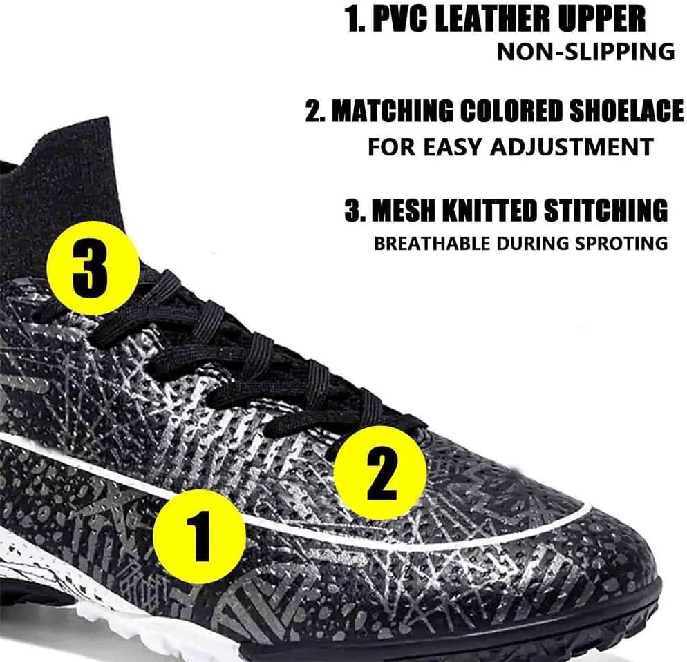 MEBAMY Soccer Cleats for Mens Womens, Indoor Soccer Shoes Unisex Youth Students Running Training Non-Slip Football Cleats Shoes