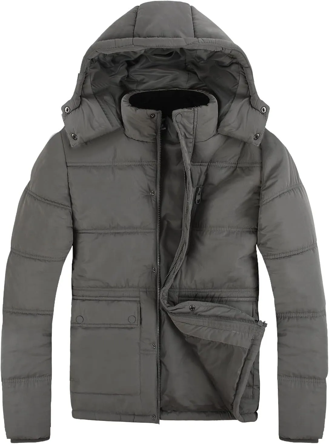 Mens Autumn And Winter Fashion Casual Hooded Loose Thickened Warm Cotton Coat Cotton Padded Jacket Men S Light