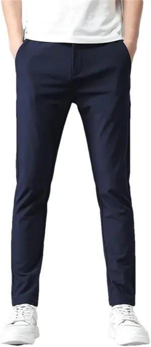 Men's Autumn Business Stretch Slim Fit Elastic aist Pants Jogger Korean Classic Trousers