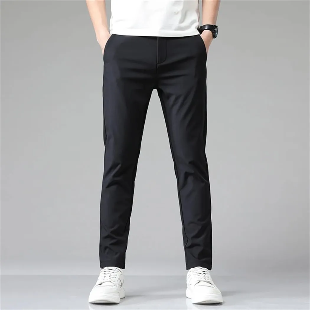 Men's Autumn Business Stretch Slim Fit Elastic aist Pants Jogger Korean Classic Trousers