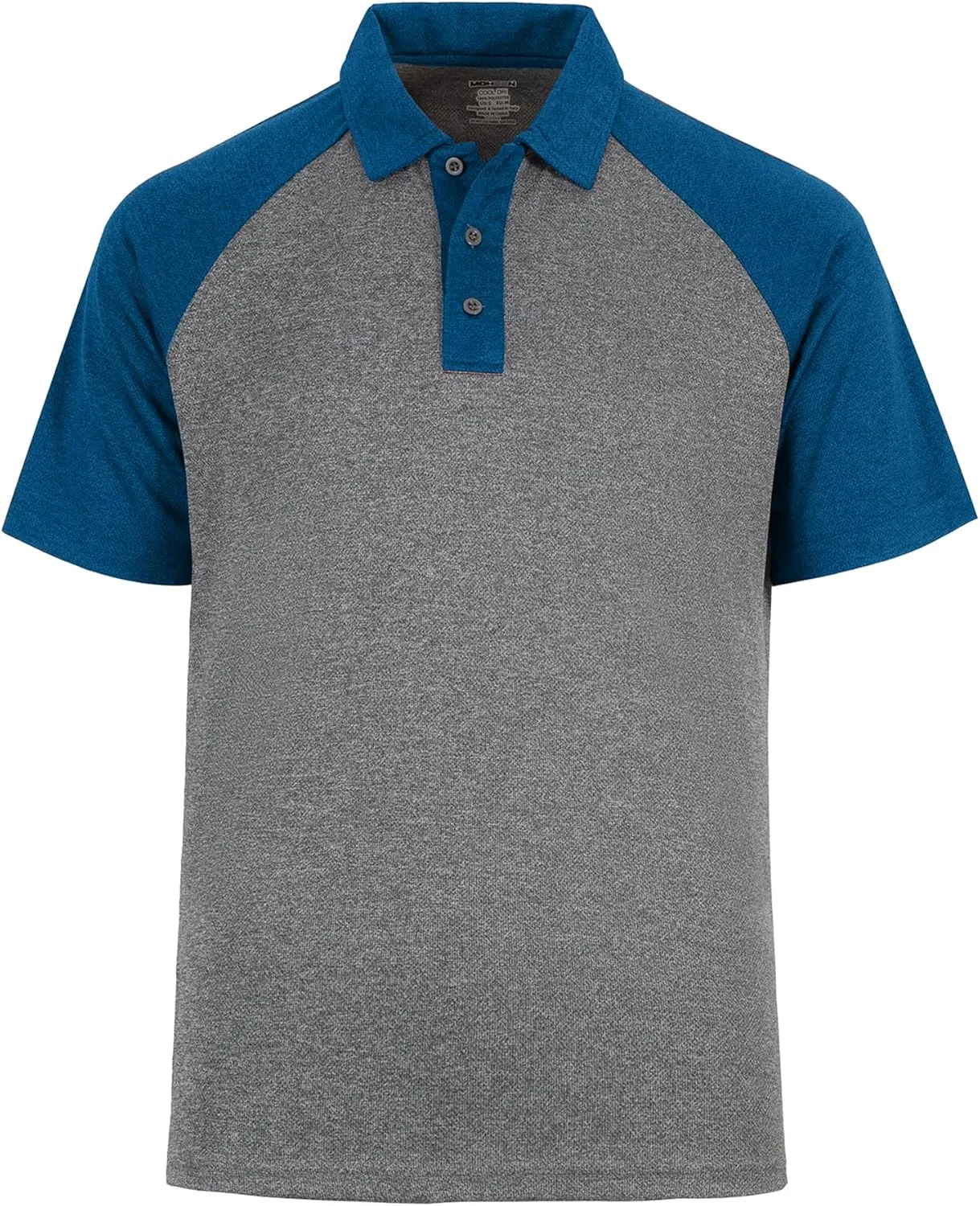 Men's Casual Short Sleeve Moisture Wicking Performance Golf Polo Contrast Color Patchwork Pique Shirts Tops