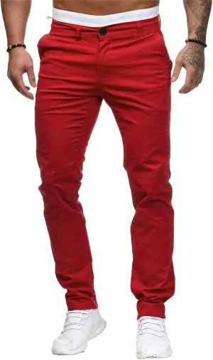 Mens Chinos Pants Skinny Flat Front Joggers Dress Pants Slim Fit Workout Pants for Men Sweatpants Hiking Pants