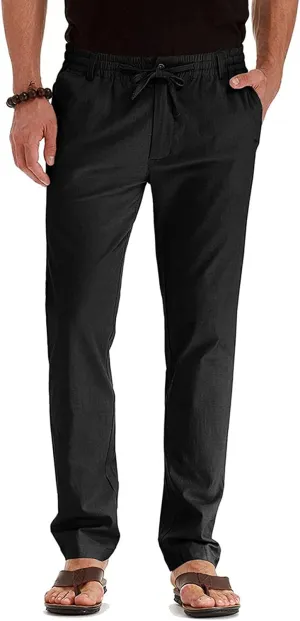 Mens Dress Pants Slim Fit Flat Front Chino Pants Casual Stretch Business Pants Wrinkle-Resistant Classic Khaki Pants