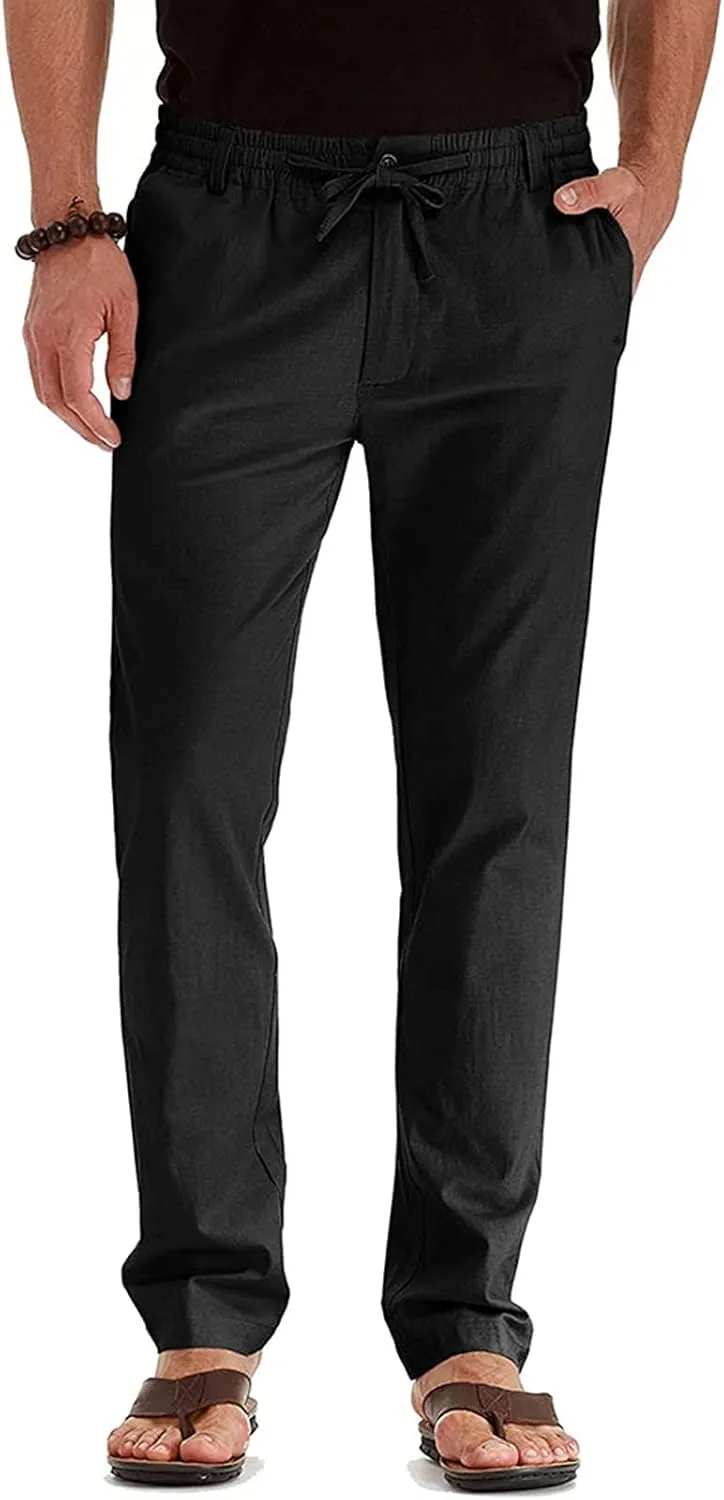 Mens Dress Pants Slim Fit Flat Front Chino Pants Casual Stretch Business Pants Wrinkle-Resistant Classic Khaki Pants